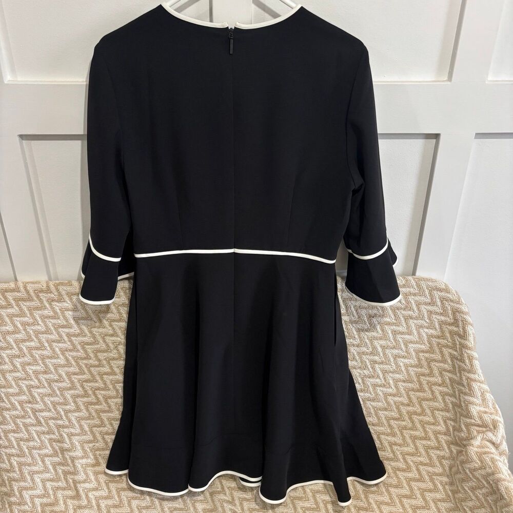 Ted Baker London Dindy Woven Skater Bow Dress Black White - Picture 11 of 11